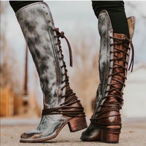 🆕FREEBIRD Coal Lace Up Boot In Stone